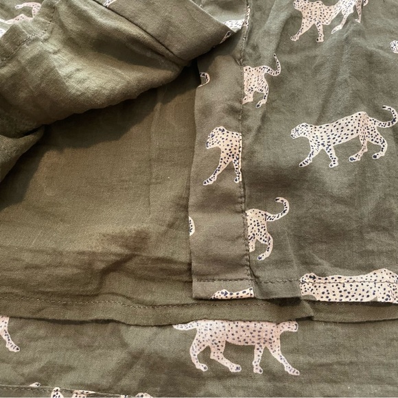 Emerson Fry India Collection Frances blouse olive green cheetah - Picture 4 of 7